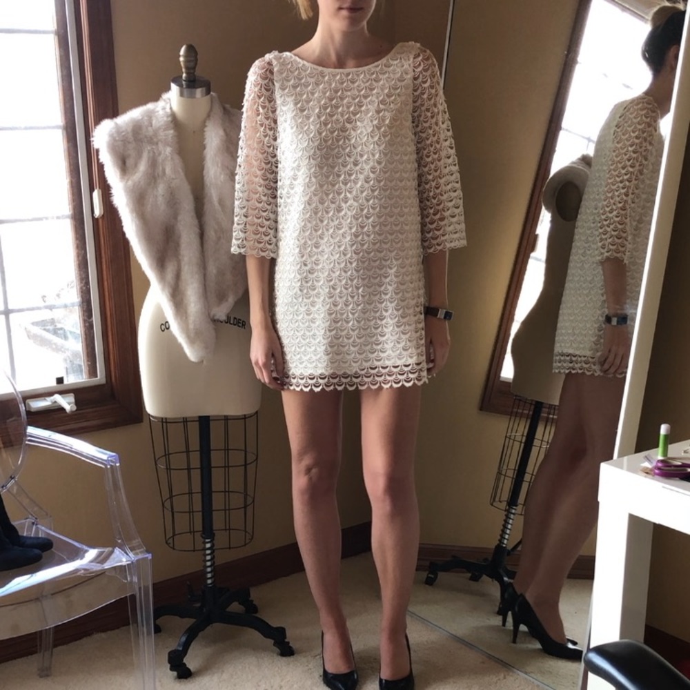 Ark & Co scallop dress white medium